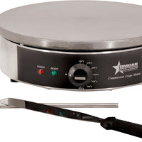 Omcan - Round Crepe Griddle with 16" Polished Cast Iron Plate - CE-CN-0400