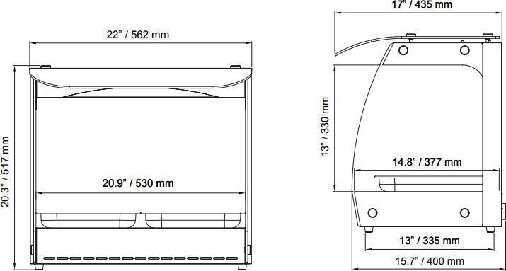 Omcan - Self Service Heated Display Case with Single Shelf - FW-CN-0066-C