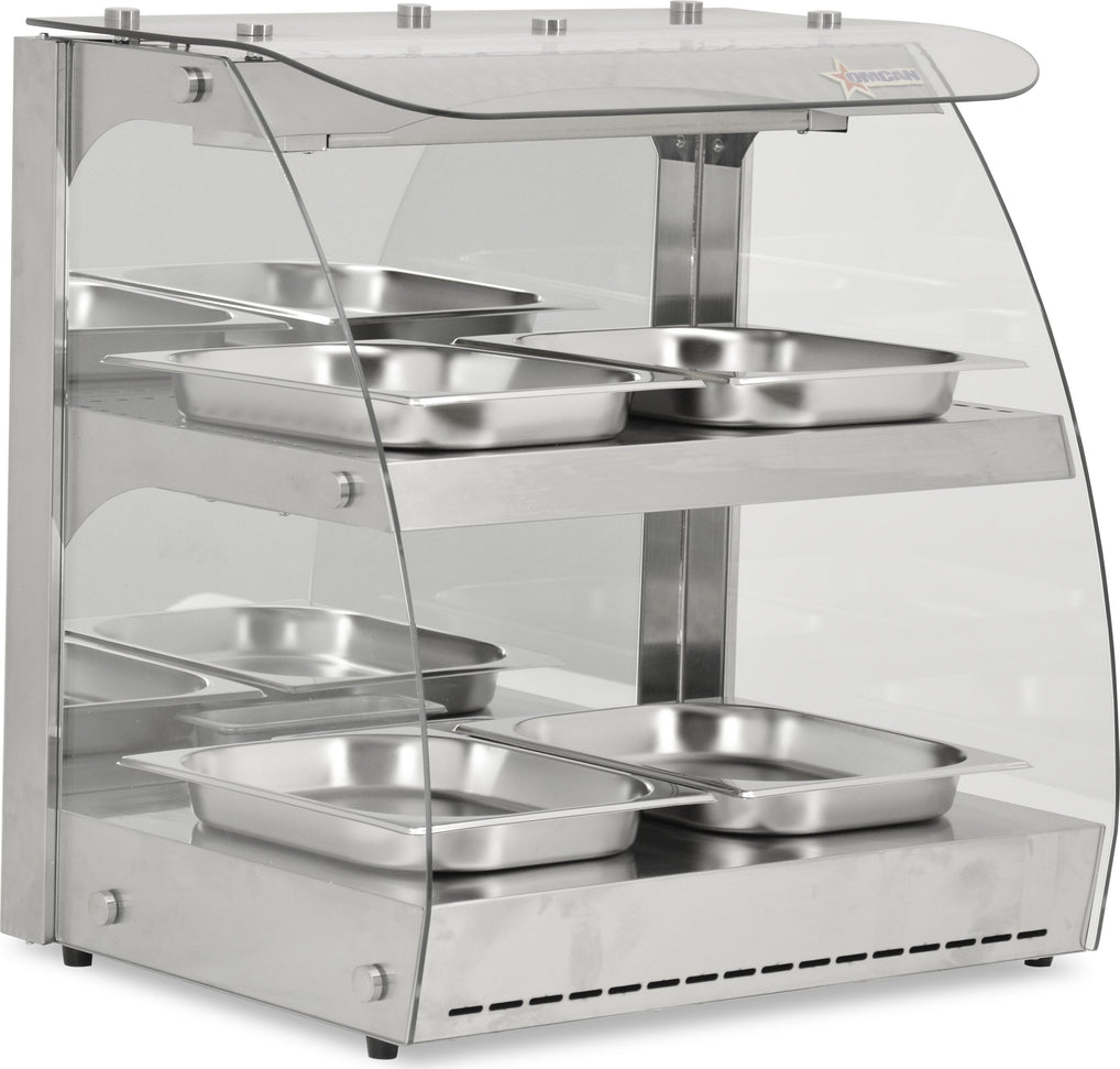 Omcan - Self Service Heated Display Case with Two Shelves - FW-CN-0100-C
