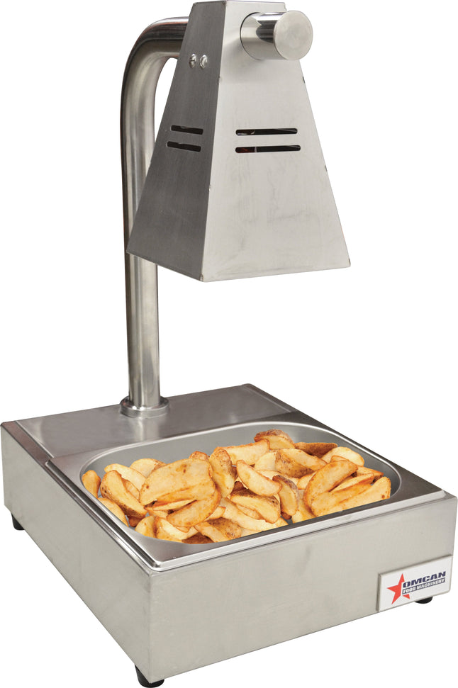 Omcan - Single Bulb Heat Lamp with Tray & 275-Watt Infrared Bulb - FW-CN-0736