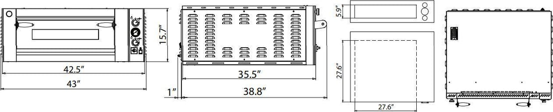 Omcan - Single Chamber Fuoco Series Electric Oven - PE-IT-0024-S