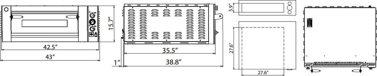 Omcan - Single Chamber Fuoco Series Electric Oven - PE-IT-0024-S