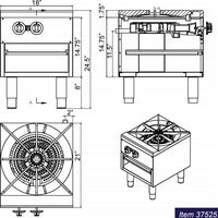 Omcan - Single Gas Stock Pot Range - CE-CN-0533-S