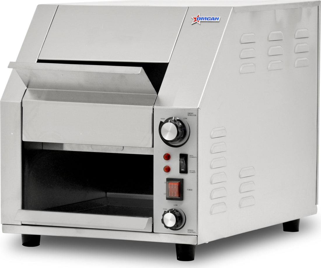 Omcan - Stainless Steel Conveyor Toaster with 9 5/8" Belt - CE-CN-0254-T