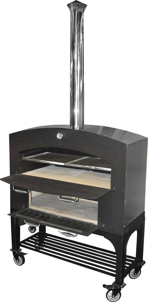 Omcan - Stand with Wheels For 46" Outdoor Wood-Burning Oven - 23527