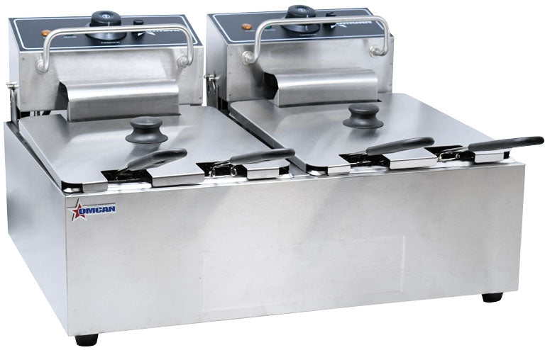 Omcan - Table Top Electric Fryer 110-V Double Well - CE-CN-0012