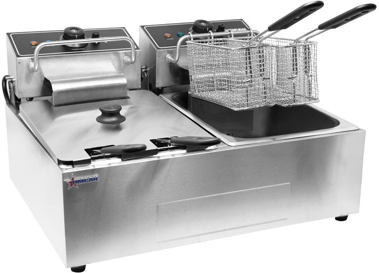 Omcan - Table Top Electric Fryer 110-V Double Well - CE-CN-0012
