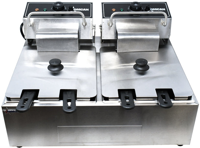 Omcan - Table Top Electric Fryer 220-V Double Well - CE-CN-0012-D