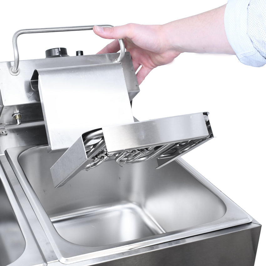 Omcan - Table Top Electric Fryer 220-V Double Well - CE-CN-0012-D