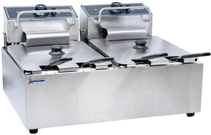Omcan - Table Top Electric Fryer 220-V Double Well - CE-CN-0012-D