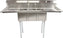 Omcan - Two Drain Boards 18” x 18” x 11” Three Tub Sink with Corner Drains - 22117