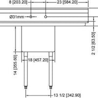 Omcan - Two Drain Boards 18” x 21” x 14” Pot Sink with Center Drain - 43774