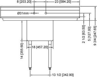 Omcan - Two Drain Boards 18” x 21” x 14” Pot Sink with Corner Drain - 25265