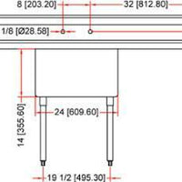 Omcan - Two Drain Boards 24” x 24” x 14” Pot Sink with Corner Drain - 25255