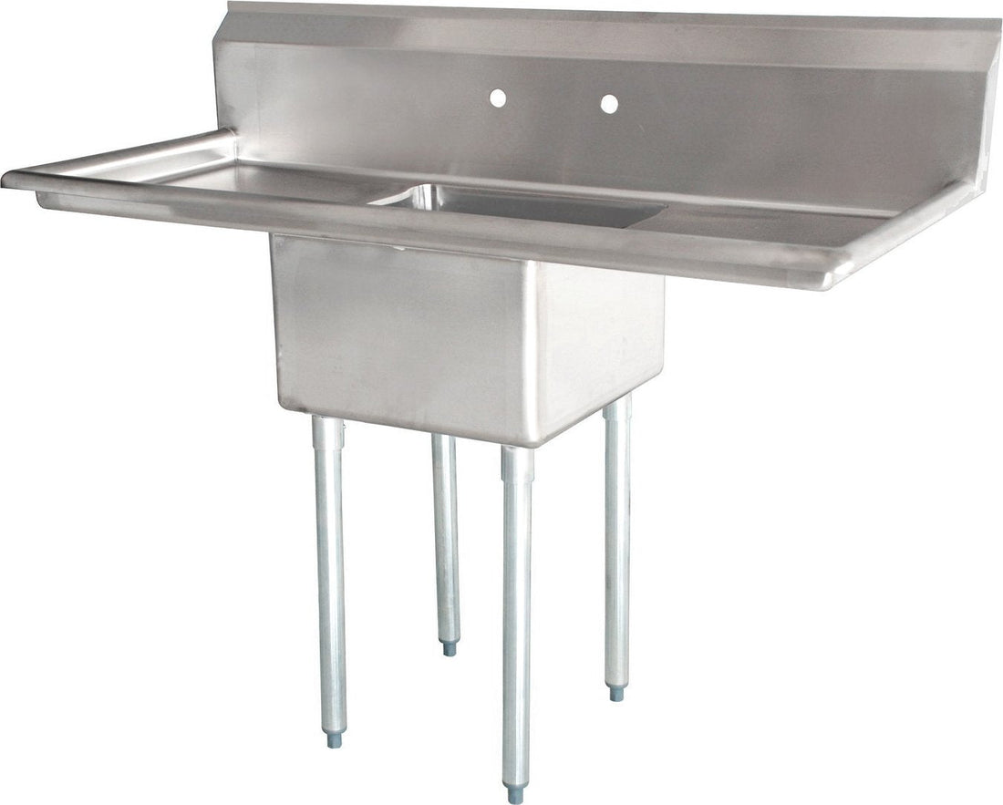 Omcan - Two Drain Boards 24” x 24” x 14” Pot Sink with Corner Drain - 25255