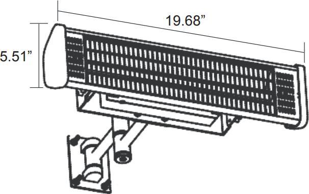 Omcan - Wall-Mounted Patio Heater - PH-CN-1500