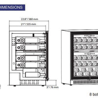 Omcan - Wine Cooler with Dual Zone & 40-Bottle Capacity - WC-CN-0040-D