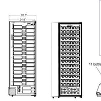 Omcan - Wine Cooler with Single Zone & 192-Bottle Capacity - WC-CN-0192-S