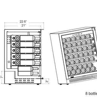 Omcan - Wine Cooler with Single Zone & 51-Bottle Capacity - WC-CN-0051-S