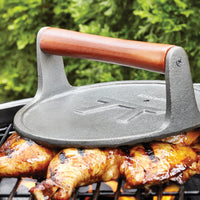 Outset - 8" Round Cast Iron Grill Press - Q112