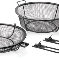 Outset - Chef's Jumbo Outdoor Grill Basket & Skillet with Removable Handles - 76182