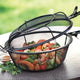 Outset - Chef's Jumbo Outdoor Grill Basket & Skillet with Removable Handles - 76182
