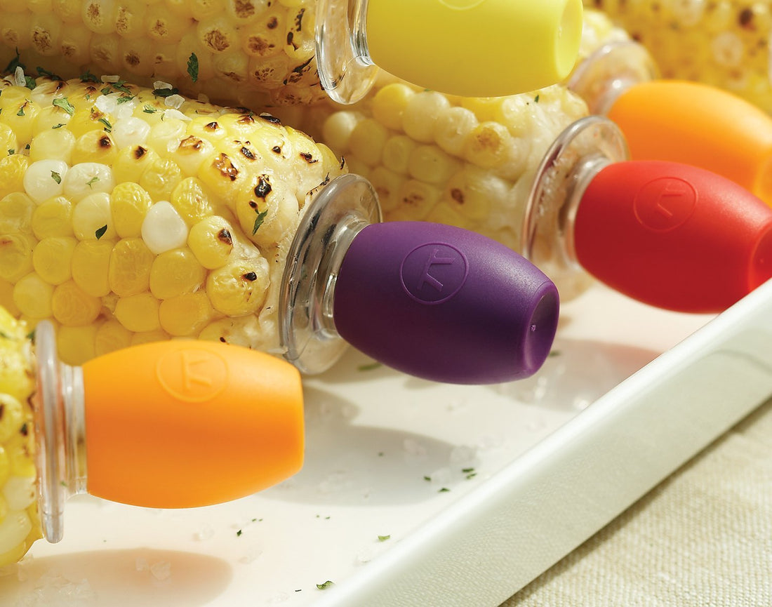 Outset - Multi-Coloured Screw In Corn Holders, Pack of 8 - F134