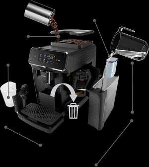 Philips - 2200 Latte Go Fully Automatic Espresso Machine Matte Black - EP2230/14
