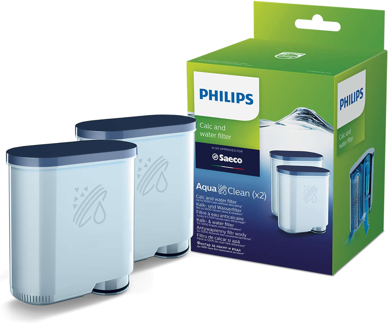 Philips - AquaClean Filter For Espresso Machines 2/Pack - CA6903/22