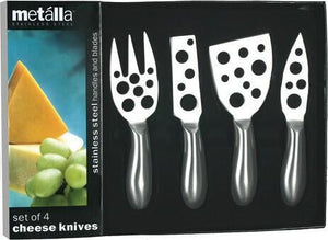 Prodyne - Holes Cheese Knives - Stainless Steel (Set of 4) - 17618