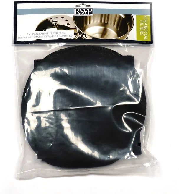 RSVP International - 1-1/2 Gallon Compost Pail Replacement Filters - FLTRXL
