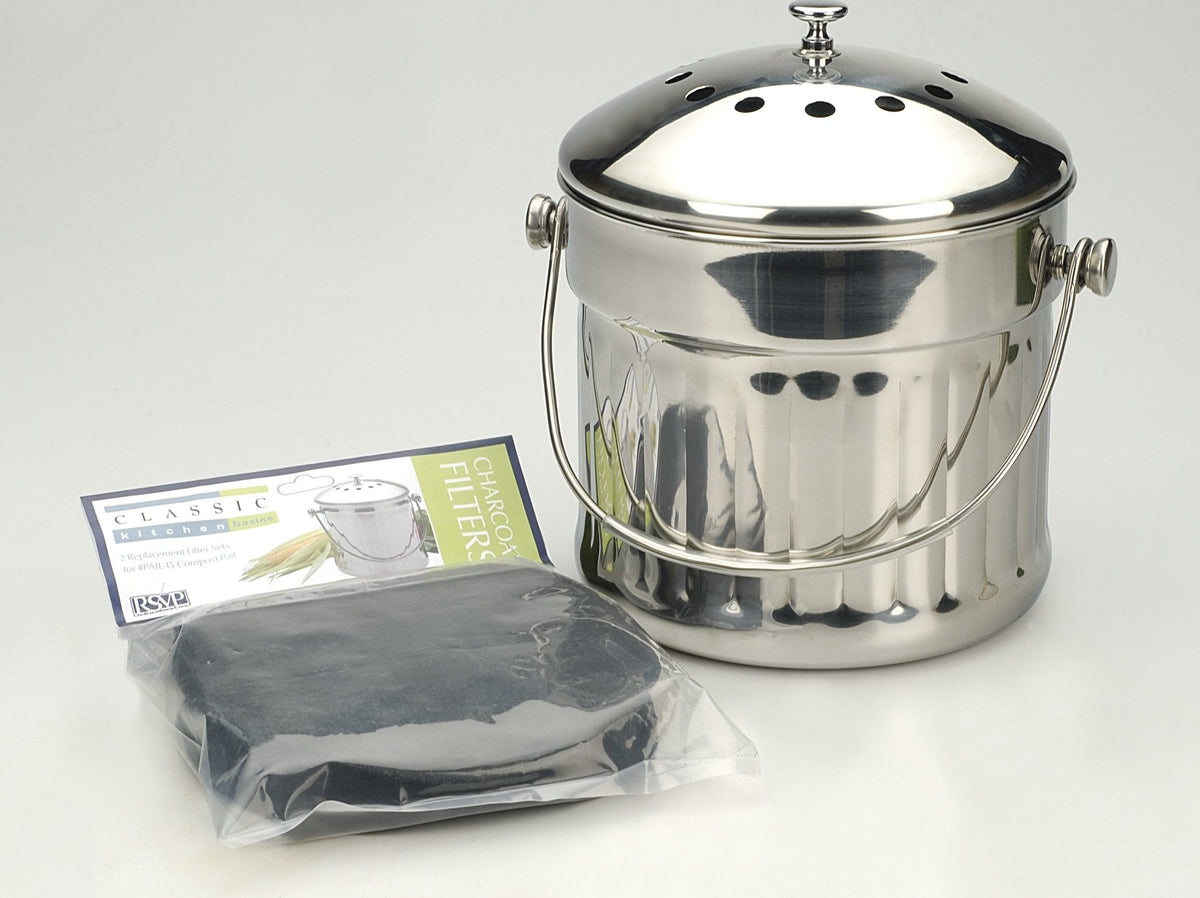 RSVP International - 1-1/2 Gallon Compost Pail Replacement Filters - FLTRXL