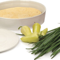 RSVP International - 10" White Stoneware Tortilla Warmer - MAIZ10W