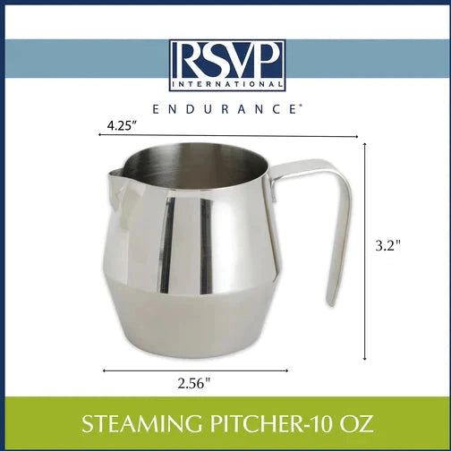 RSVP International - 10 oz Endurance Bell Shape Steaming Pitcher - CT307