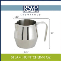 RSVP International - 10 oz Endurance Bell Shape Steaming Pitcher - CT307