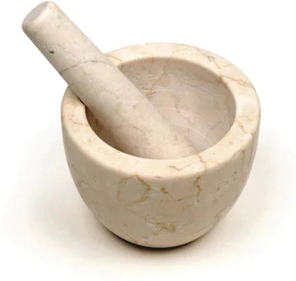 RSVP International - Beige Marble Mortar & Pestle - BGMP80