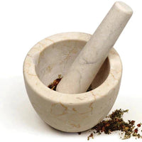 RSVP International - Beige Marble Mortar & Pestle - BGMP80
