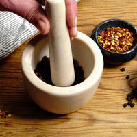 RSVP International - Beige Marble Mortar & Pestle - BGMP80