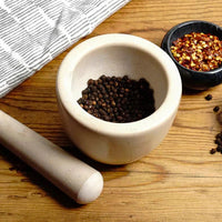 RSVP International - Beige Marble Mortar & Pestle - BGMP80