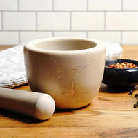 RSVP International - Beige Marble Mortar & Pestle - BGMP80