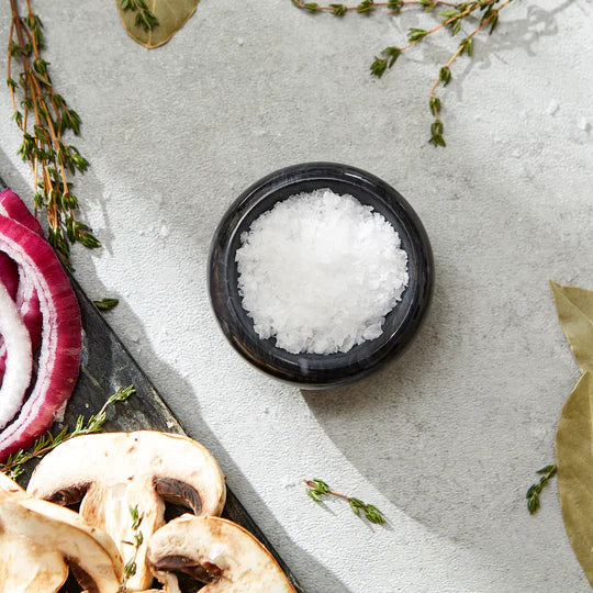 RSVP International - Black Marble Herb & Salt Bowl - HSBBK