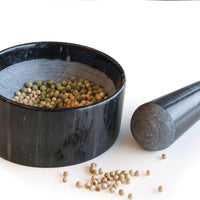RSVP International - Black Marble Mortar & Pestle - MPBK