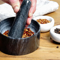 RSVP International - Black Marble Mortar & Pestle - MPBK