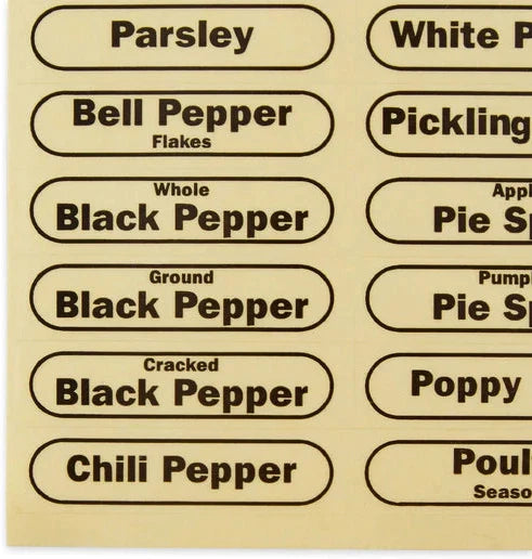 RSVP International - Clear Spice Labels - LABEL