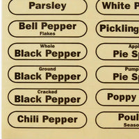 RSVP International - Clear Spice Labels - LABEL