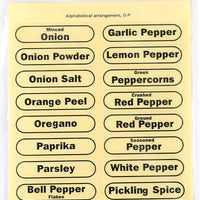 RSVP International - Clear Spice Labels - LABEL