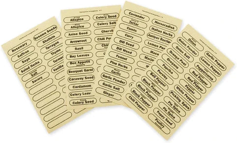 RSVP International - Clear Spice Labels - LABEL