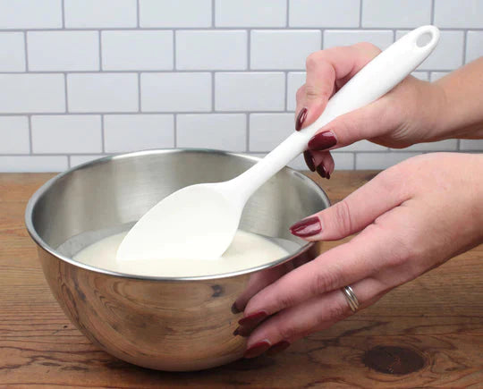 RSVP International - Ela’s Favorite White Silicone Spoon - ELAWH