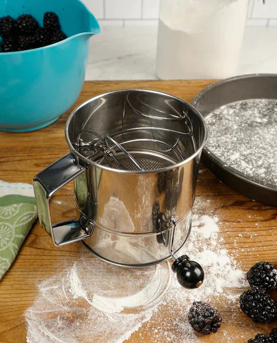RSVP International - Endurance 5-Cup Crank Style Flour Sifter - SIFT5CR