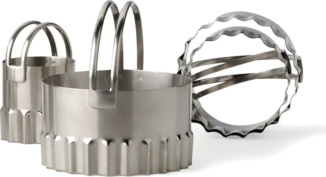 RSVP International - Endurance Round Rippled Biscuit Cutters - RBC4